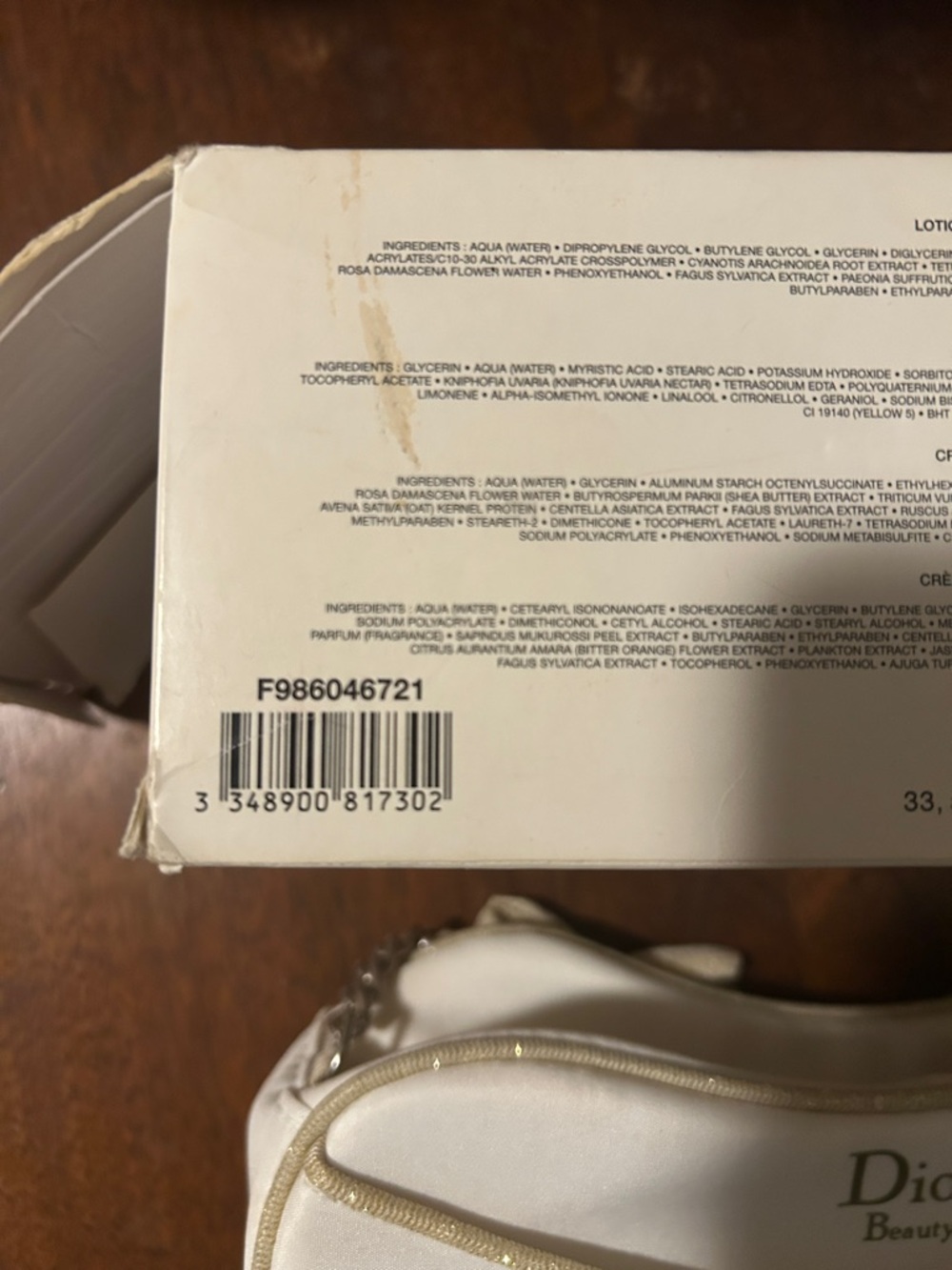 Dior Beauty White and Gold Cosmetic Pouch - Picture 5 of 5